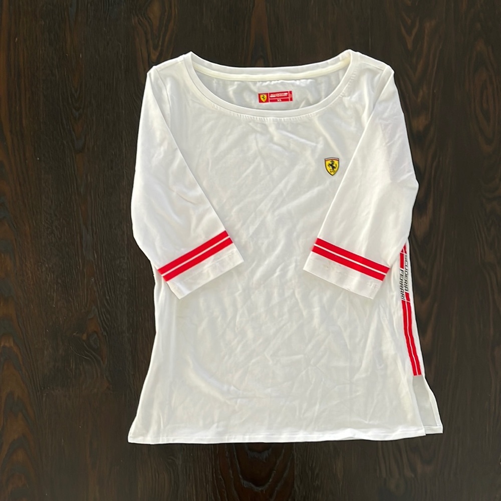 Womens Ferrari Scoop-neck Shirt Size XS